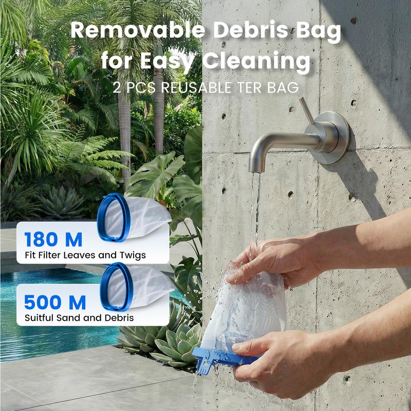 AQUAZURE DiveClean – Cordless Pool Vacuum Cleaner | Handheld Rechargeable Pool Vac | Self-Contained Filter | Cleans Debris, Leaves & Fine Dirt | Above Ground & In-Ground Pools