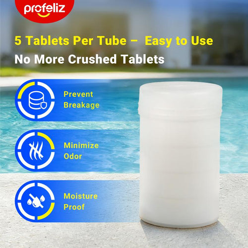 AQUAZURE ClearShield – 3 Inch Slow-Release Chlorine Tablets 20 LBS | Long-Lasting Pool Protection | Fits All Standard Floaters, Feeders & Skimmers