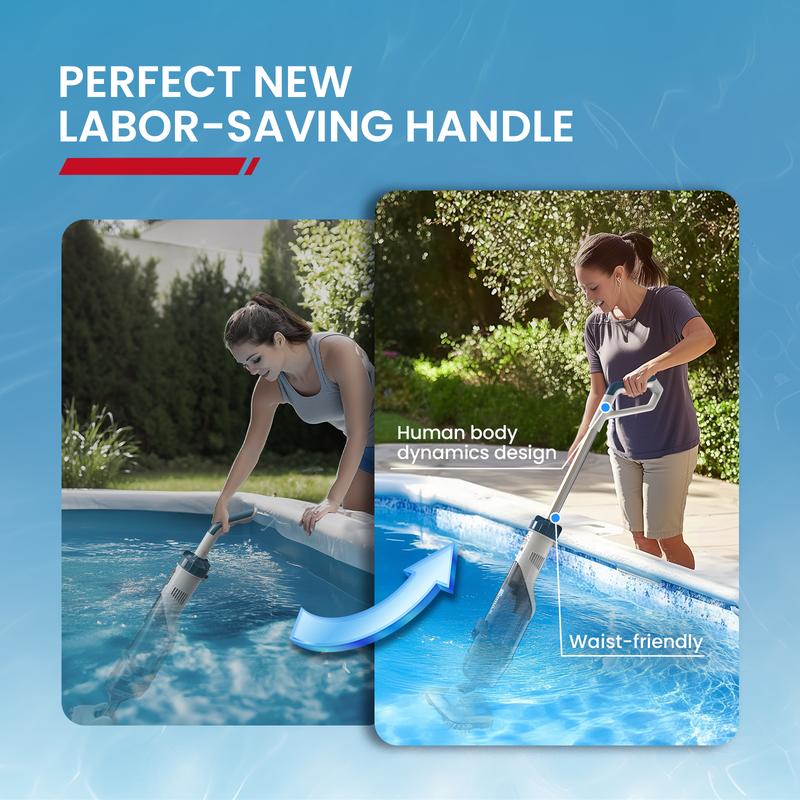 AQUAZURE DiveClean – Cordless Pool Vacuum Cleaner | Handheld Rechargeable Pool Vac | Self-Contained Filter | Cleans Debris, Leaves & Fine Dirt | Above Ground & In-Ground Pools
